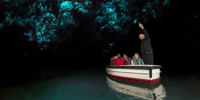 Waitomo Glowworm Caves boat tour